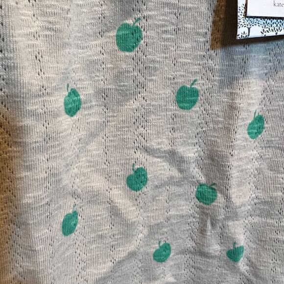 NWT Kate Quinn Pointelle Apple Shirt Organic Cotton Size 6Y - Picture 2 of 3